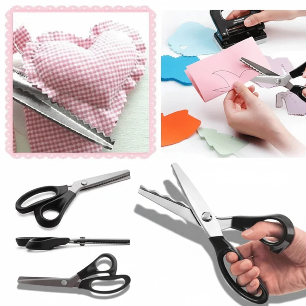 Pinking Shears | Stainless Steel Zigzag Blades & Ergonomic Grip