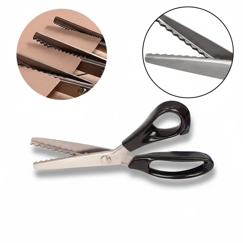 Pinking Shears | Stainless Steel Zigzag Blades & Ergonomic Grip