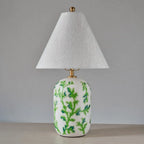 Plabo Retro Ceramic Linen Tapered Table Lamp