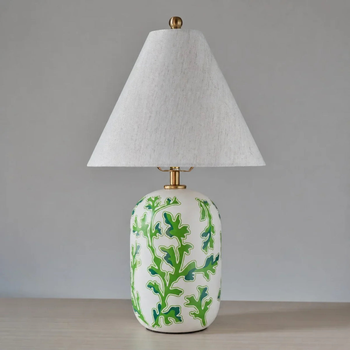 Plabo Retro Ceramic Linen Tapered Table Lamp