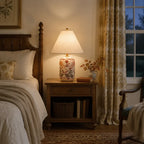 Plabo Retro Ceramic Linen Tapered Table Lamp