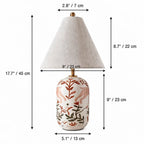 Plabo Retro Ceramic Linen Tapered Table Lamp