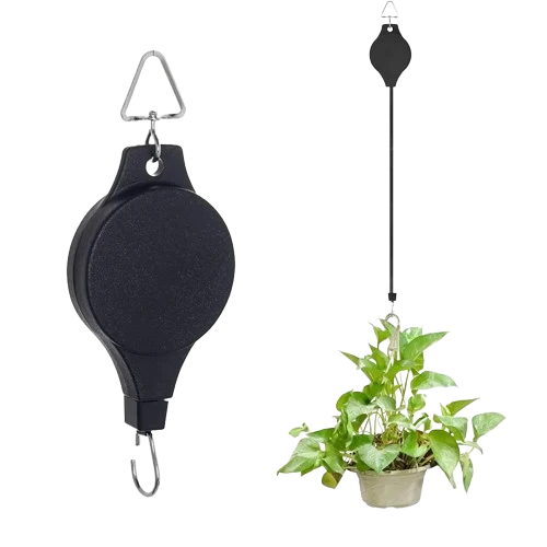 Plant Hanger | Braided Rope & Space-Saving Design | Easy Watering