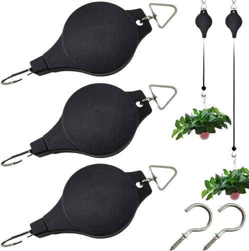 Plant Hanger | Braided Rope & Space-Saving Design | Easy Watering
