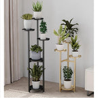 Plant Stand | Steel Multi-Tier Staggered Shelves | 30 cm Base