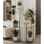 Plant Stand | Steel Multi-Tier Staggered Shelves | 30 cm Base
