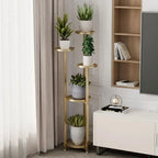 Plant Stand | Steel Multi-Tier Staggered Shelves | 30 cm Base