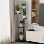 Plant Stand | Steel Multi-Tier Staggered Shelves | 30 cm Base