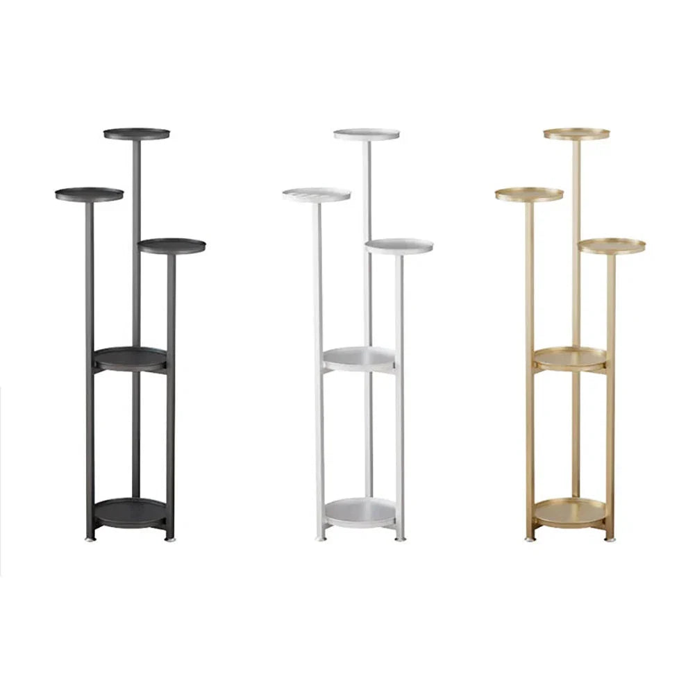 Plant Stand | Steel Multi-Tier Staggered Shelves | 30 cm Base