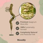 Plant Support Pole Set | Bendable Moss & Coir Poles | Flexible Design