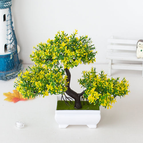 Artificial Bonsai Tree | Textured Molded Trunk | Layered Leaves