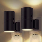Plug-In Wall Lamp | LED Dimmable & Day-Night Sensor | Warm 3000K