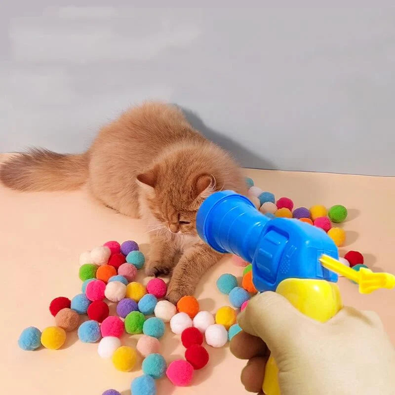 Plush Ball Launcher | Interactive & Manual Trigger | Includes 20 Plush Balls