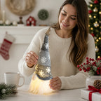 Plush Christmas Gnome | Battery-Powered LED & Soft Knit