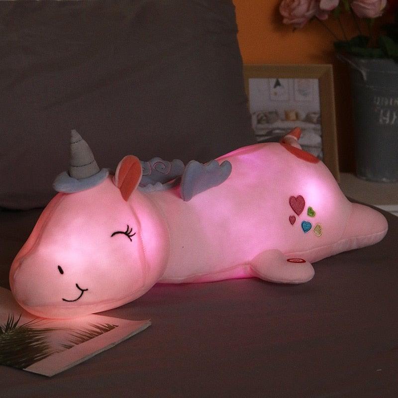 Plush Unicorn | LED Night Light & Velvet Filling | 60 cm
