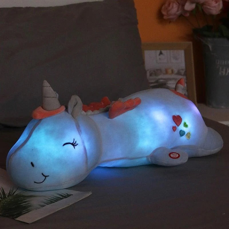 Plush Unicorn | LED Night Light & Velvet Filling | 60 cm