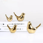 Porcelain Bird Figurine | White Sculptural Accent
