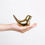 Porcelain Bird Figurine | White Sculptural Accent