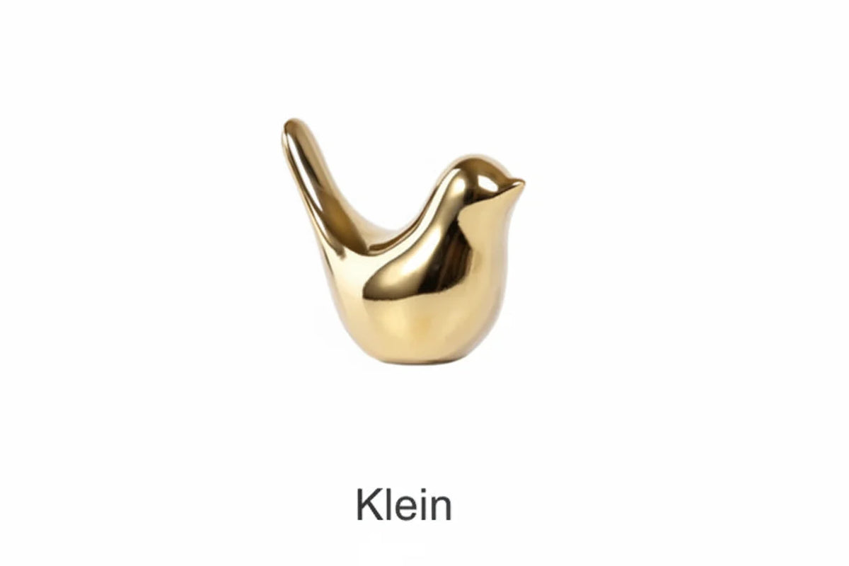 Porcelain Bird Figurine | White Sculptural Accent