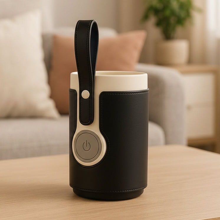 Baby Bottle Warmer | USB-Powered & Insulated Lining | One-Button Control