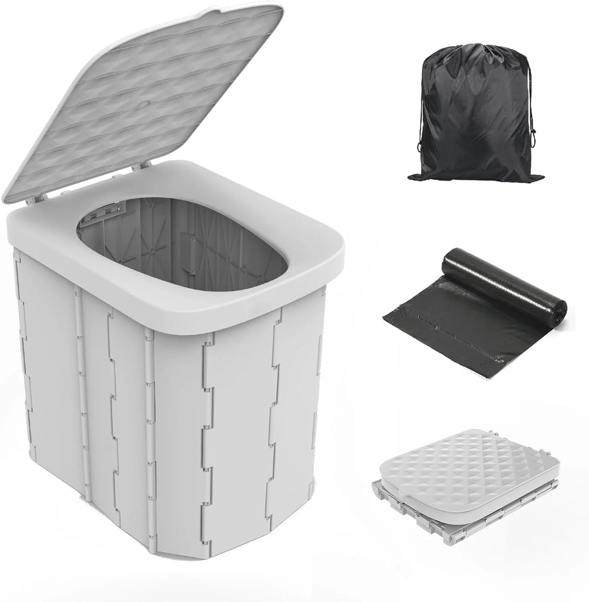 Portable Camping Toilet | Foldable & Ergonomic Seat | Supports Up to 400 Lbs
