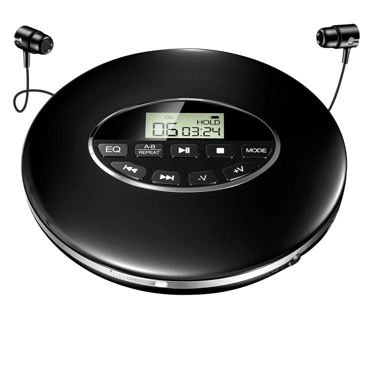 Portable CD Player | Anti-Skip & LCD Display | Battery Powered