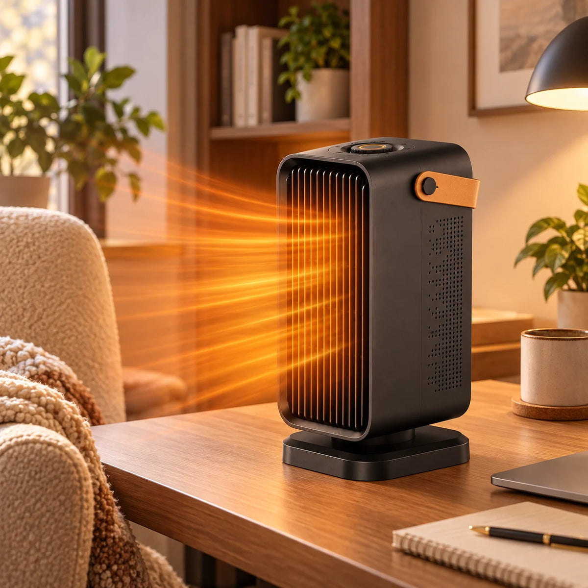 Portable Electric Heater | PTC Ceramic & Oscillating | 1200W