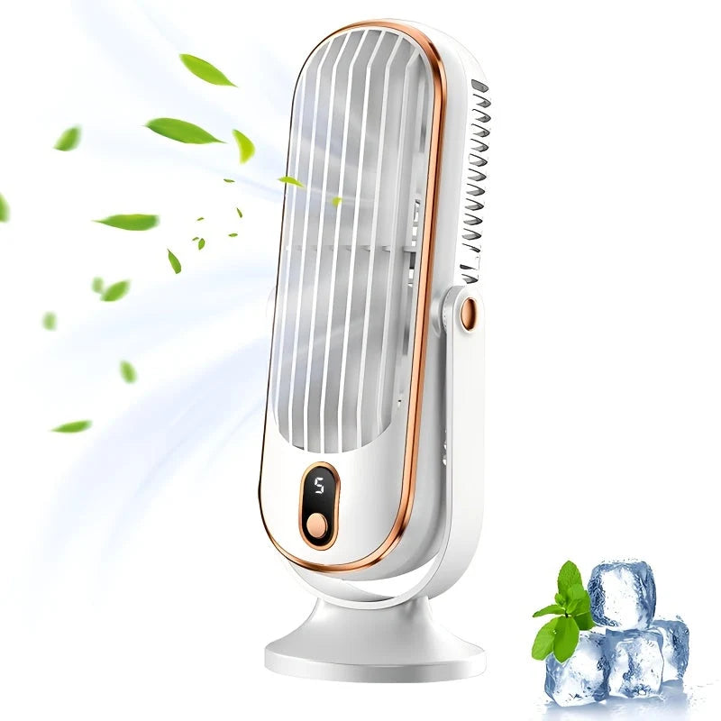 Portable Fan | USB Rechargeable & Quiet 5-Speed