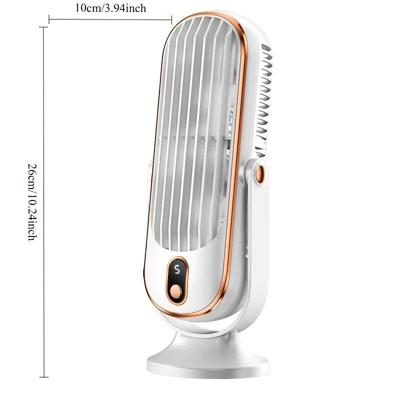 Portable Fan | USB Rechargeable & Quiet 5-Speed