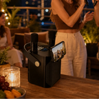 Portable Karaoke Speaker | Bluetooth & Dual Wireless Mics
