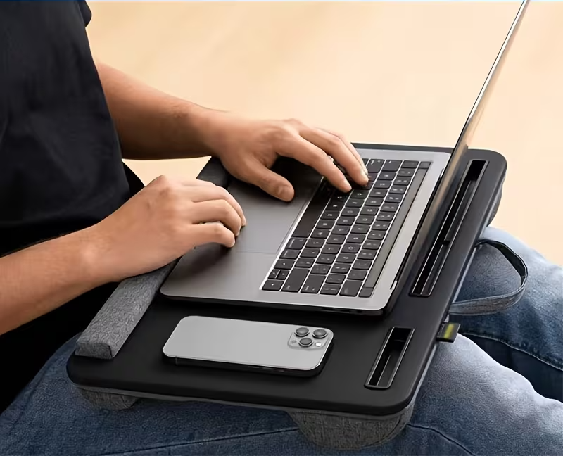 Portable Laptop Desk with Cushioned Base
