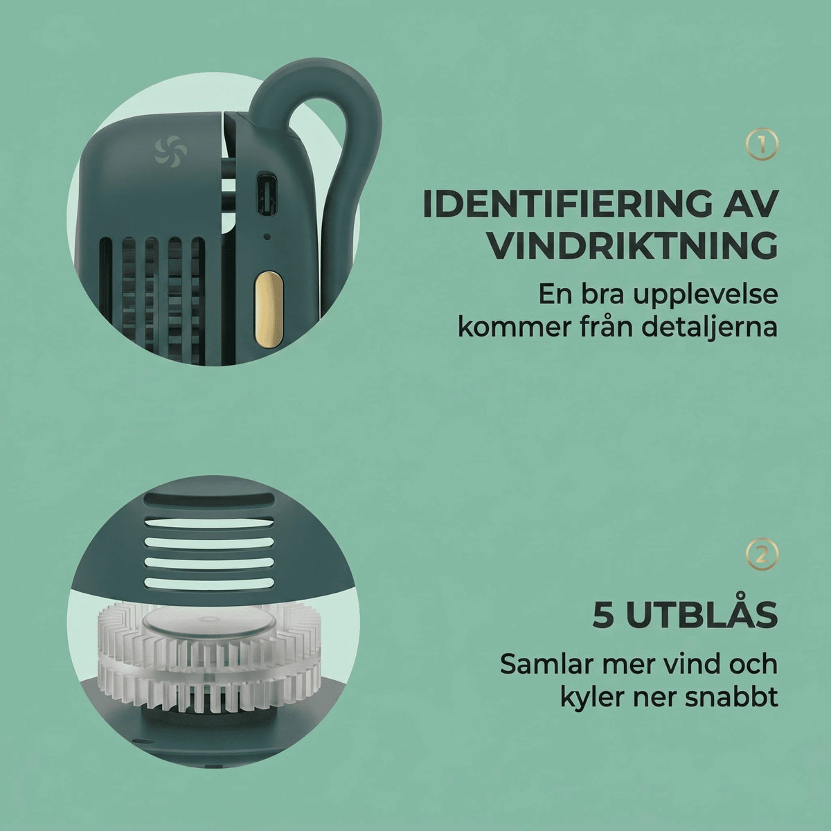 Portable Mini Fan | 360° Rotatable & Clip Mount