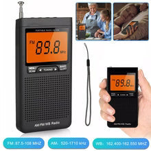 Portable Pocket AM/FM Radio | Digital Tuning & Weather Alerts