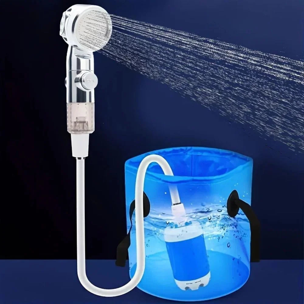 Portable Shower Pump | USB Rechargeable & Hose-Compatible
