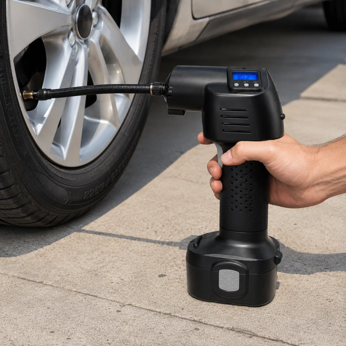 Portable Tire Inflator | Rechargeable Cordless & Auto Shut-Off