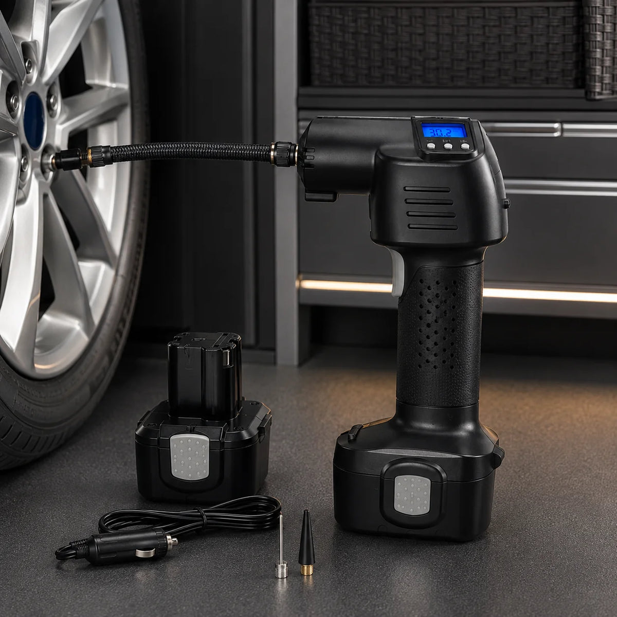 Portable Tire Inflator | Rechargeable Cordless & Auto Shut-Off