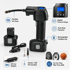 Portable Tire Inflator | Rechargeable Cordless & Auto Shut-Off