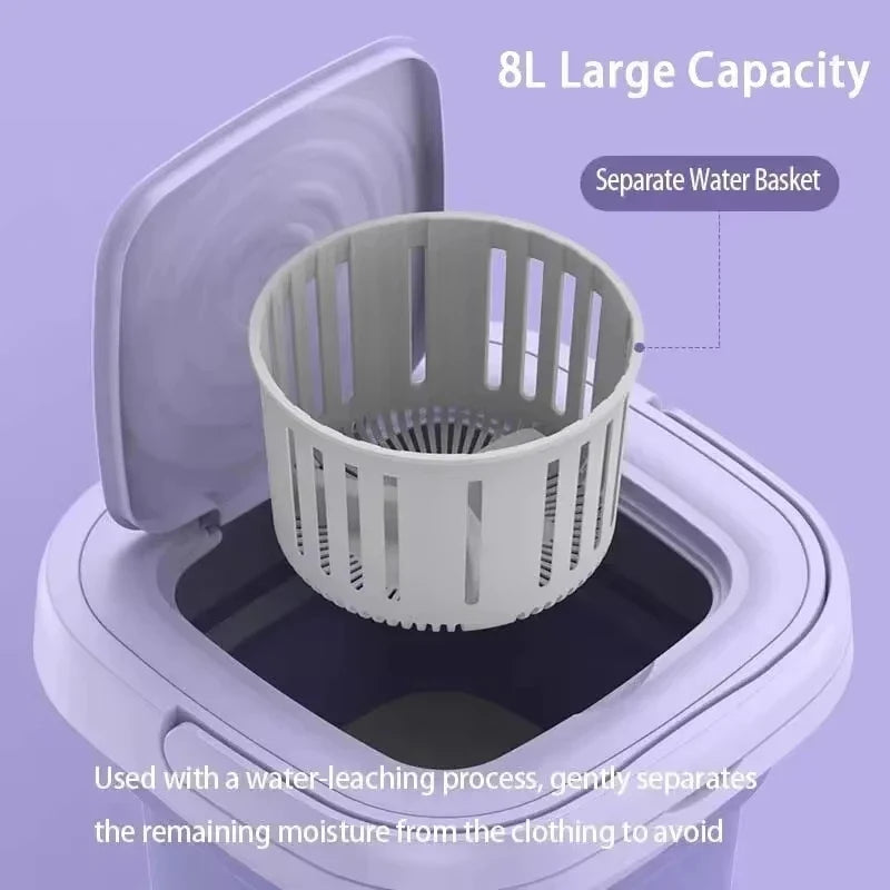 Portable Washing Machine | Foldable & Lightweight Spin Dryer | Three-Speed