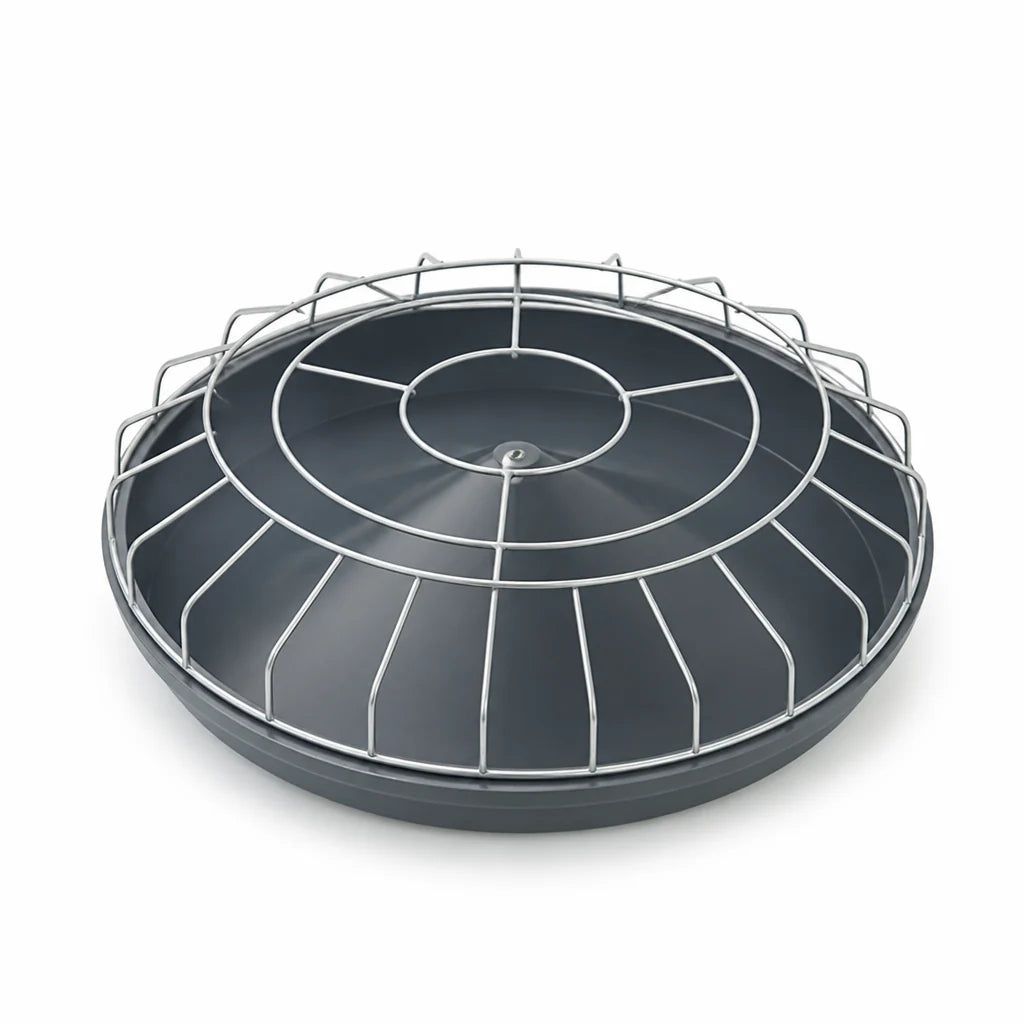 Poultry Feeder | 20-Compartment Divided Design | Impact-Resistant Steel Frame