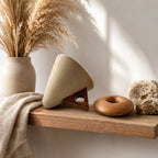 Pour-Over Dripper | Ceramic Cone & Acacia Wood Base | Includes Cup & Coaster