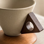 Pour-Over Dripper | Ceramic Cone & Acacia Wood Base | Includes Cup & Coaster
