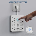 Power Strip | 14-Port Charging & Surge Protection | Ultra-Compact