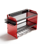 Power Tool Charging Station | Surge-Protected 8-Outlet Wall-Mount | 4 Drill Slots