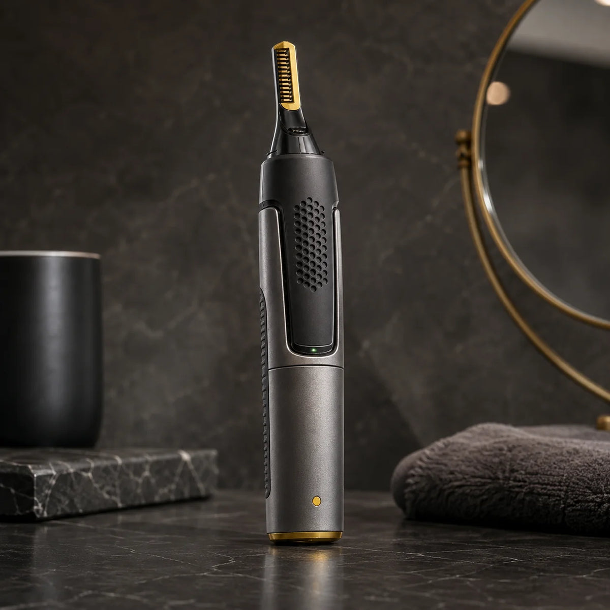 Precision Trimmer | Ultra-Fine Blade & LED Light | Travel-Ready