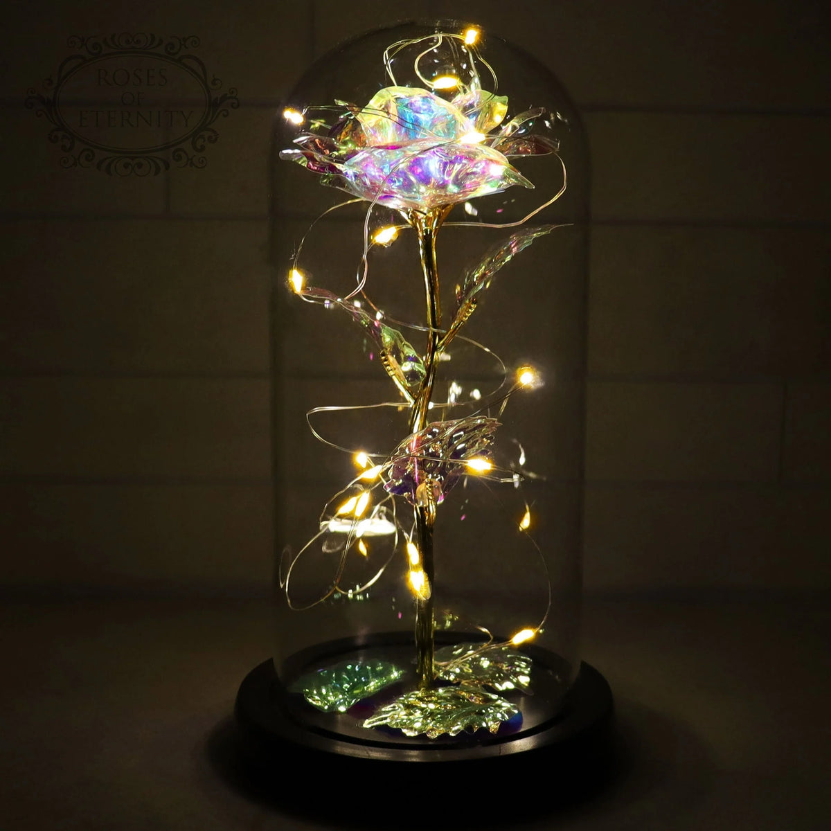 Preserved Rose | 24K Gold Leaf & Warm LED | Gift-Ready