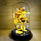 Preserved Rose | 24K Gold Leaf & Warm LED | Gift-Ready