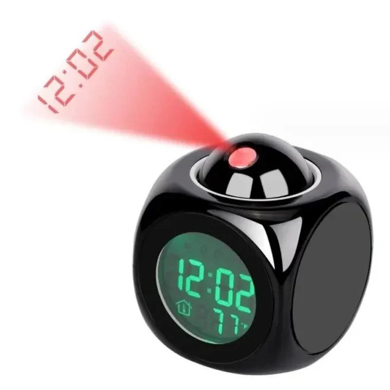 Projection Alarm Clock | Voice-Activated & Temperature Display