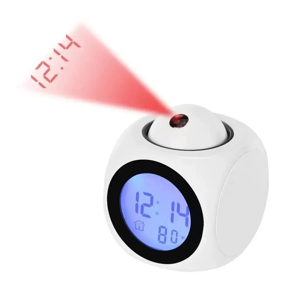 Projection Alarm Clock | Voice-Activated & Temperature Display