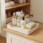 Pull-Out Cabinet Organizer | Sliding Carbon Steel Drawer | Adhesive No-Drill Mount