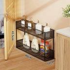Pull-Out Storage Organizer | Slim Ventilated Mesh & Rust-Resistant Metal | 3-Tier